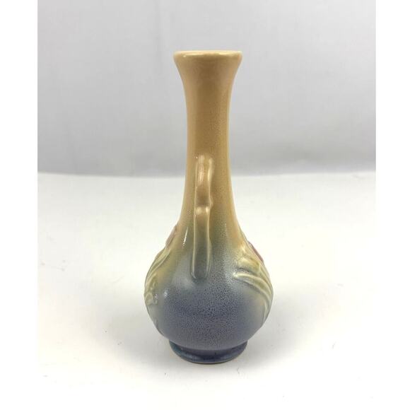 VTG Hull Art Pottery Tulip Blue Jardiniere Vase Planter Art Deco USA 6.75" - Picture 6 of 13